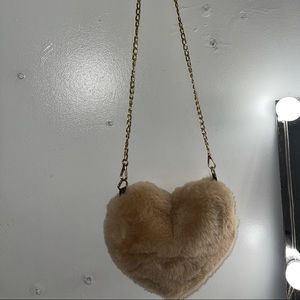 Light Brown Heart Shaped Purse